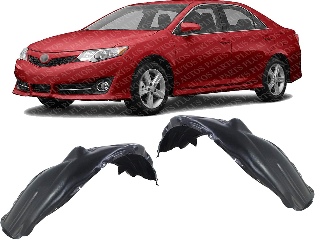 Set Of 2 Front Fender Liner Plastic Left Driver & Right Passenger Side Direct Replacement Compatible With 2012-2014 Toyota Camry TO1249160 TO1248160 5387506120 5387606120