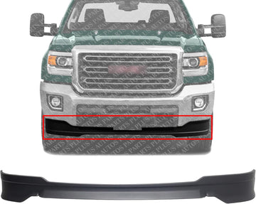 Front Bumper Lower Valance Air Deflector Textured Direct Replacement Compatible With 2015-2019 GMC Sierra 2500 HD 3500 HD GM1095202 23320648