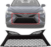 Front Bumper Grille Textured Dark Gray Plastic Direct Replacement Compatible With 2018-2020 Toyota Camry TO1036196 5310206320