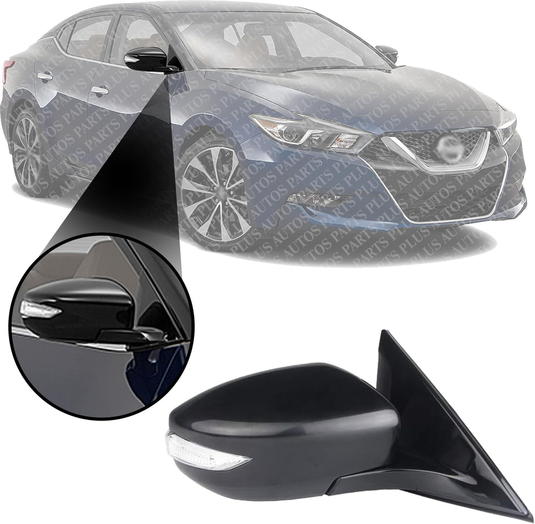 Front Power Mirror Heated Primed Right Passenger Side Direct Replacement Compatible With 2016-2023 Nissan Maxima NI1321258 963019DD1C-PFM 963014RA1C-PFM