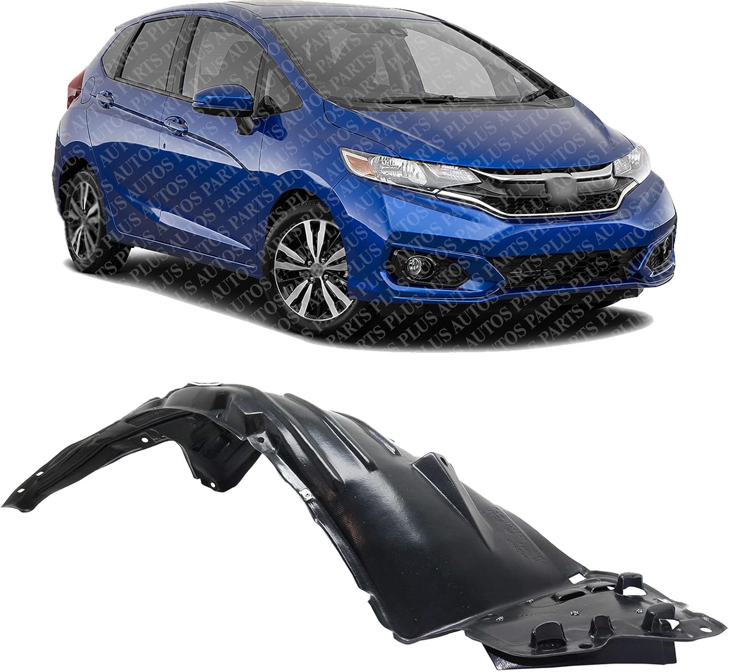 Front Fender Liner Right Passenger Side Direct Replacement Compatible With 2018-2020 Honda Fit HO1249181 74100T5RA40