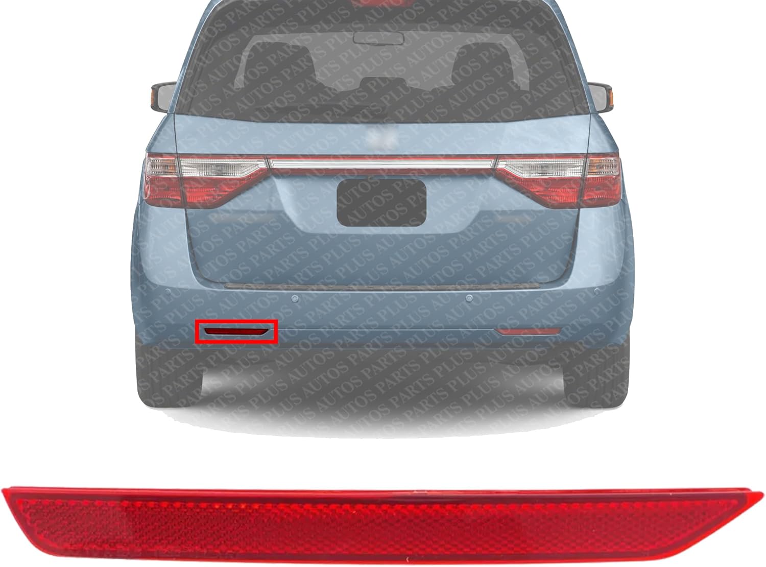 Rear Bumper Reflector Left Driver Side Direct Replacement Compatible With 2011-2017 Honda Odyssey HO1184100 33555TK8A01