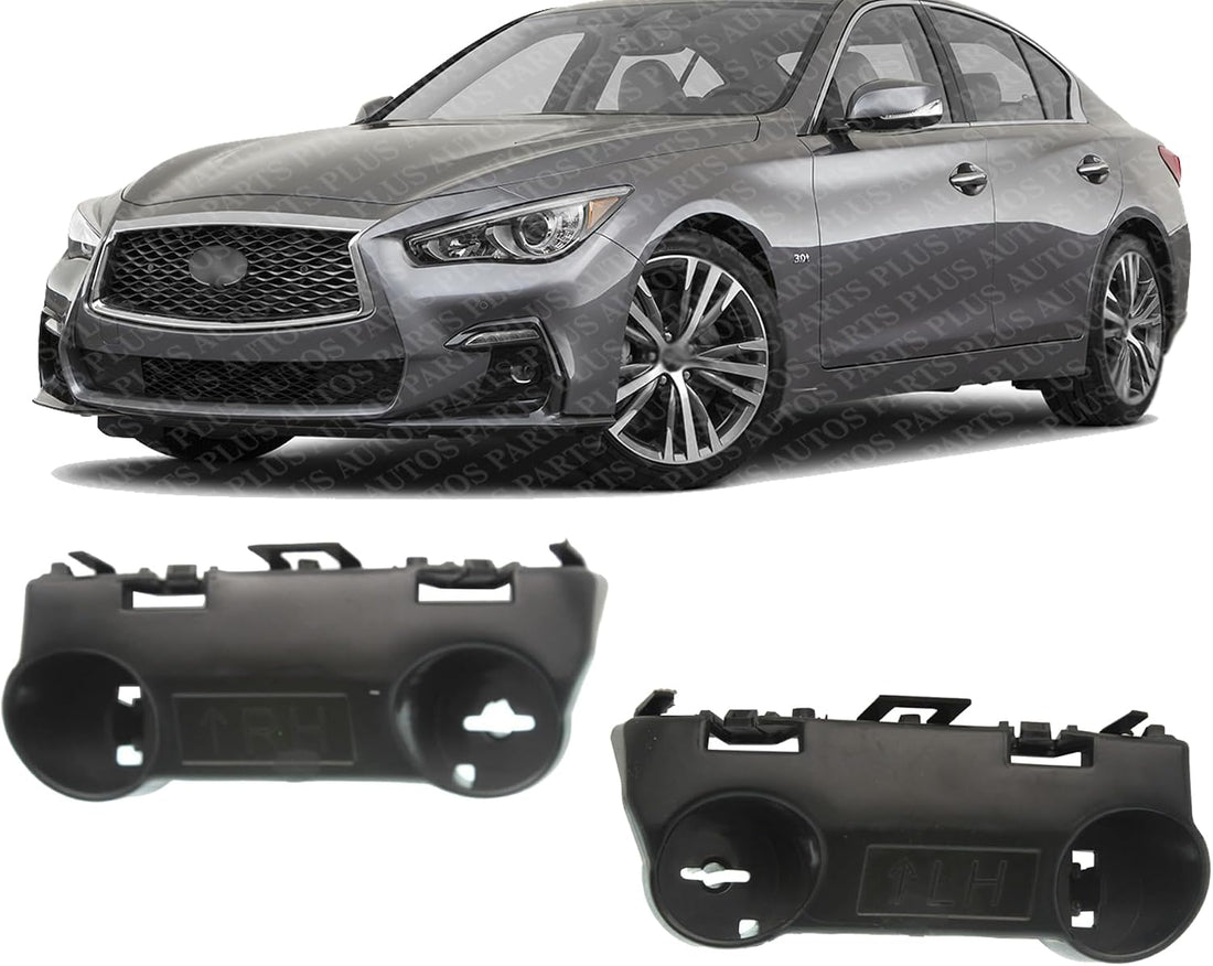Set of 2 Front Fender Support Bracket Left Driver & Right Passenger Side Direct Replacement Compatible with 2014-2023 Infiniti Q50 IN1245101 IN1244101 620454GA0A 620444GA0A