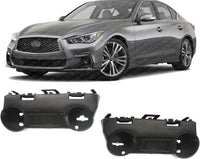 Set of 2 Front Fender Support Bracket Left Driver & Right Passenger Side Direct Replacement Compatible with 2014-2023 Infiniti Q50 IN1245101 IN1244101 620454GA0A 620444GA0A
