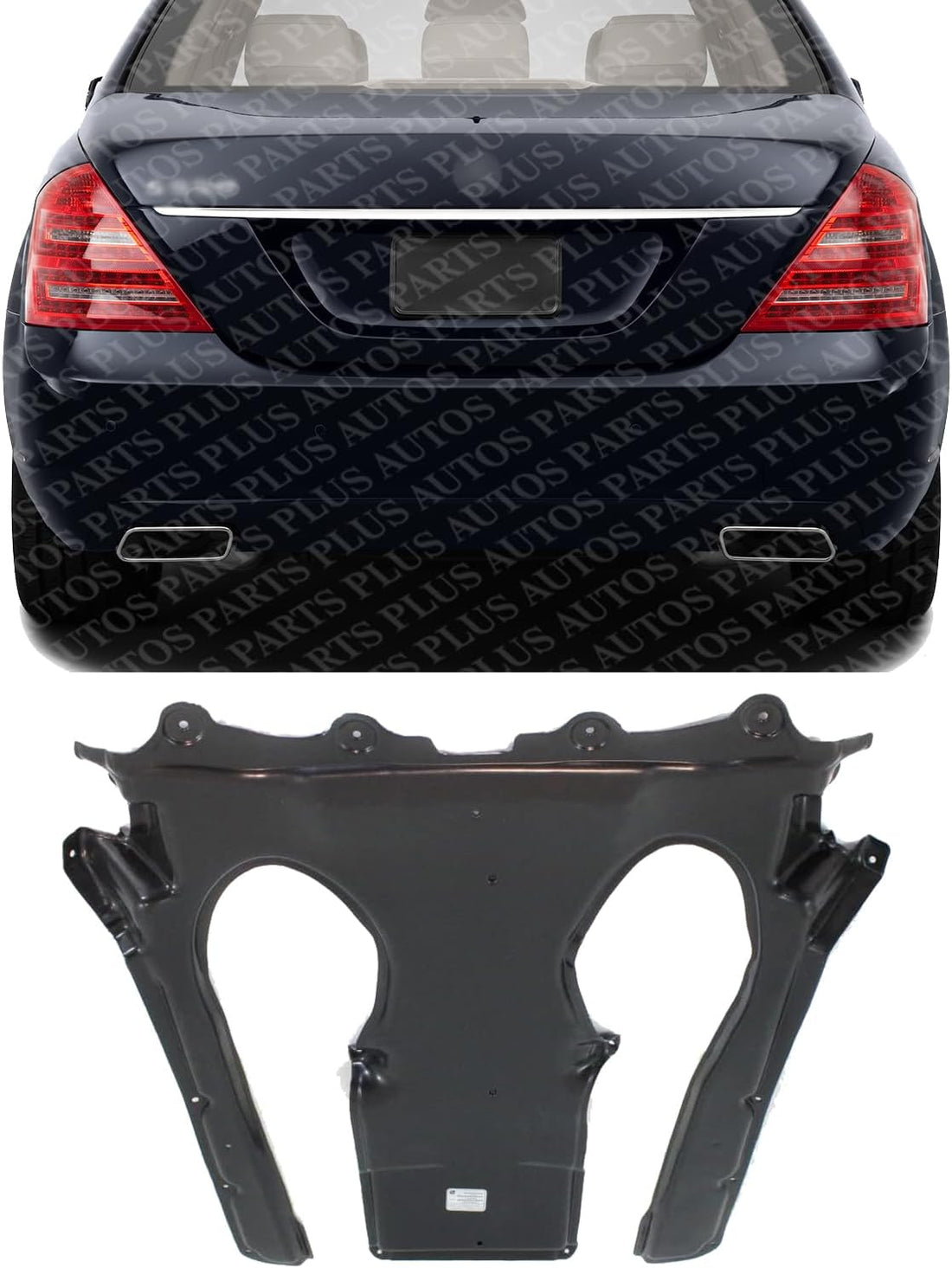 Rear Engine Splash Shield Under Cover Plastic Direct Replacement Compatible with 2007-2014 Mercedes Benz CL-Class MB1228153 2215242830 2215242530