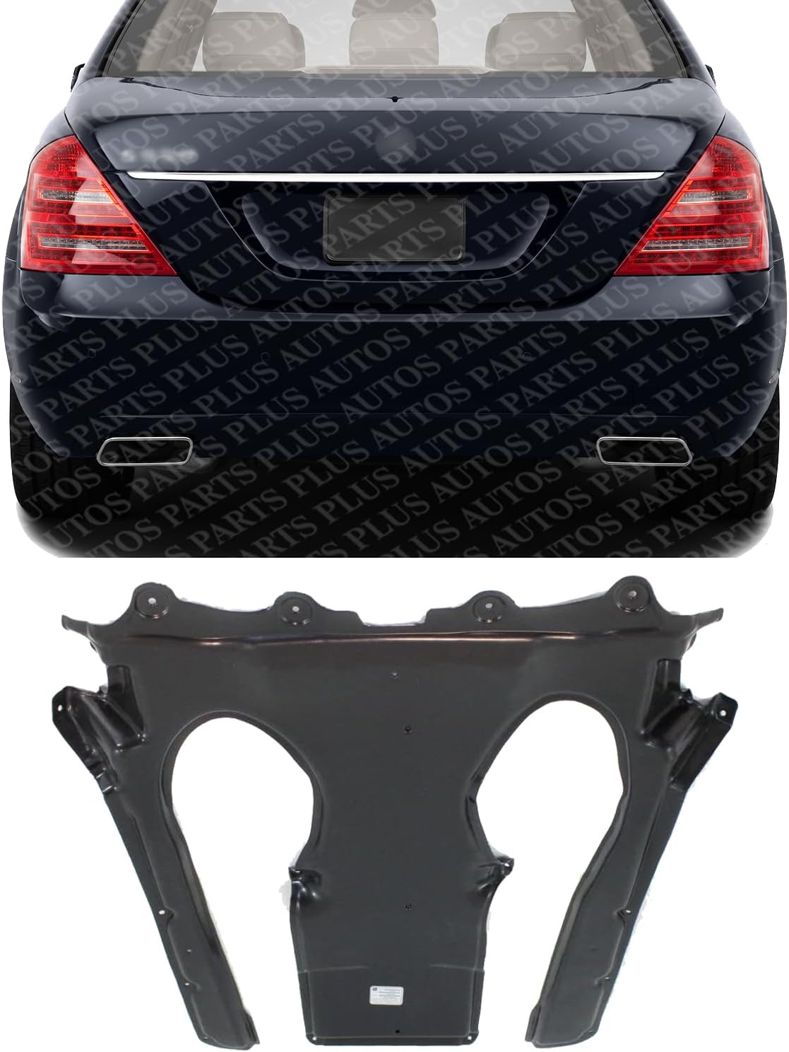 Rear Engine Splash Shield Under Cover Plastic Direct Replacement Compatible with 2007-2014 Mercedes Benz CL-Class MB1228153 2215242830 2215242530