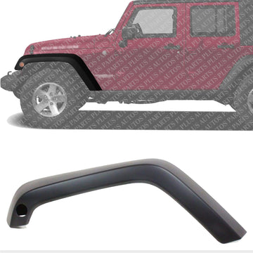 Front Fender Flare Primed Left Driver Side Direct Replacement Compatible With 2007-2018 Jeep Wrangler CH1268108 5KC87TZZAJ 5KC87TZZAH