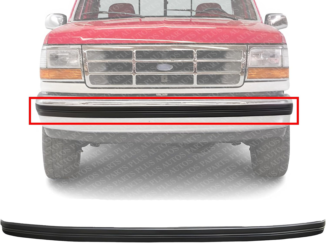 Front Bumper Molding Plastic Direct Replacement Compatible With 1992-1997 Ford F-Series FO1057220 F2TZ17K833A