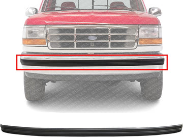 Front Bumper Molding Plastic Direct Replacement Compatible With 1992-1997 Ford F-Series FO1057220 F2TZ17K833A