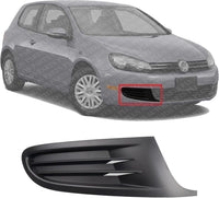 Front Fog Light Cover Textured Dark Gray Right Passenger Side Direct Replacement Compatible With 2010-2014 Volkswagen Golf VW1039118 5K0853666A9B9