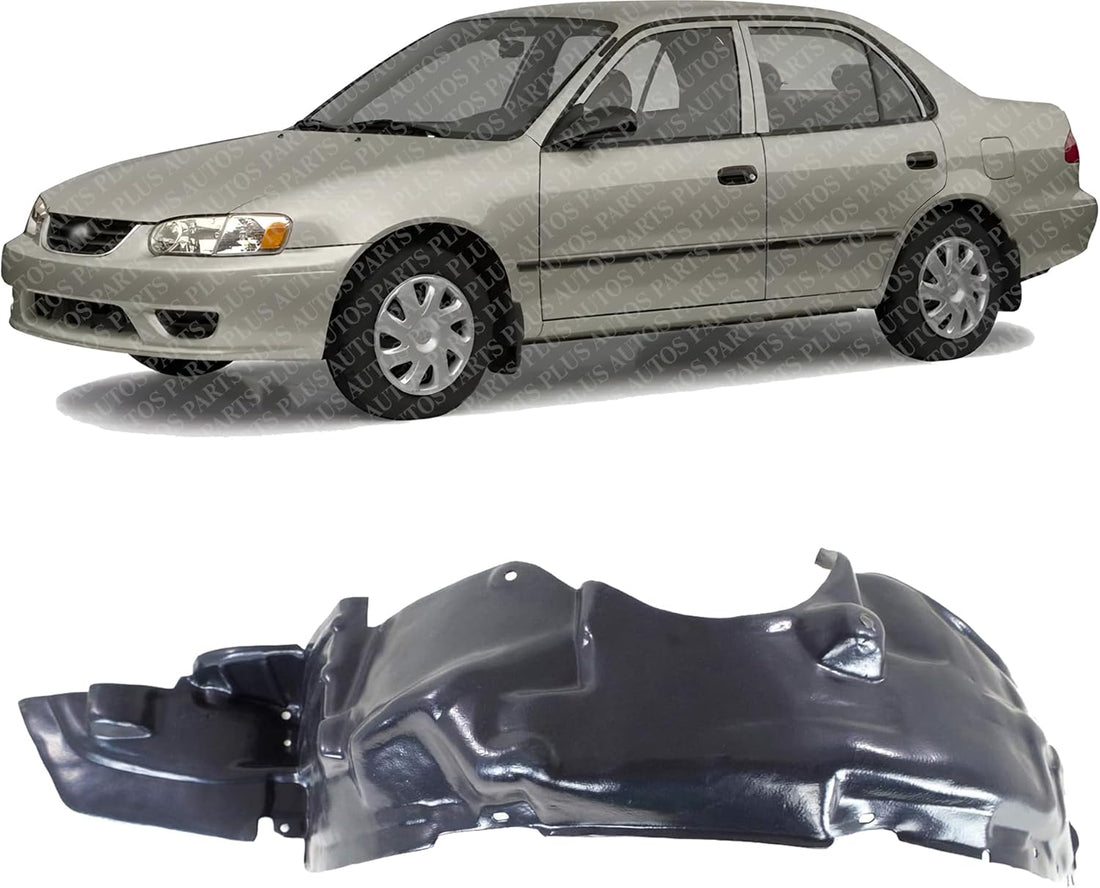 Front Fender Liner Left Driver Side Direct Replacement Compatible With 2001-2002 Toyota Corolla TO1248118 5387602060