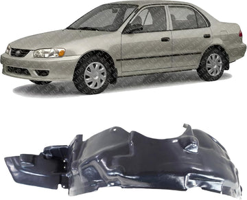 Front Fender Liner Left Driver Side Direct Replacement Compatible With 2001-2002 Toyota Corolla TO1248118 5387602060