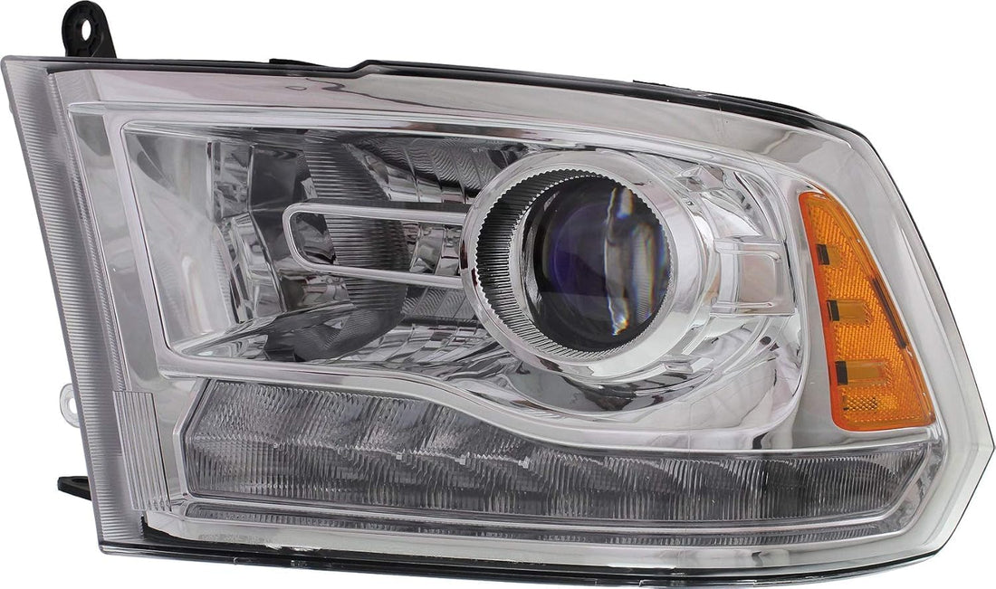 Front Head Light Assembly Left Driver Side Direct Replacement Compatible With 2013-2015 Ram 1500 2500 3500 CH2502244 68093217AB