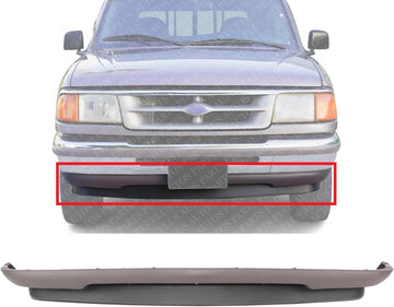 Front Lower Valance Panel Textured Plastic Without Fog Light Holes Direct Replacement Compatible With 1993-1997 Ford Ranger FO1092163 F37Z17626C