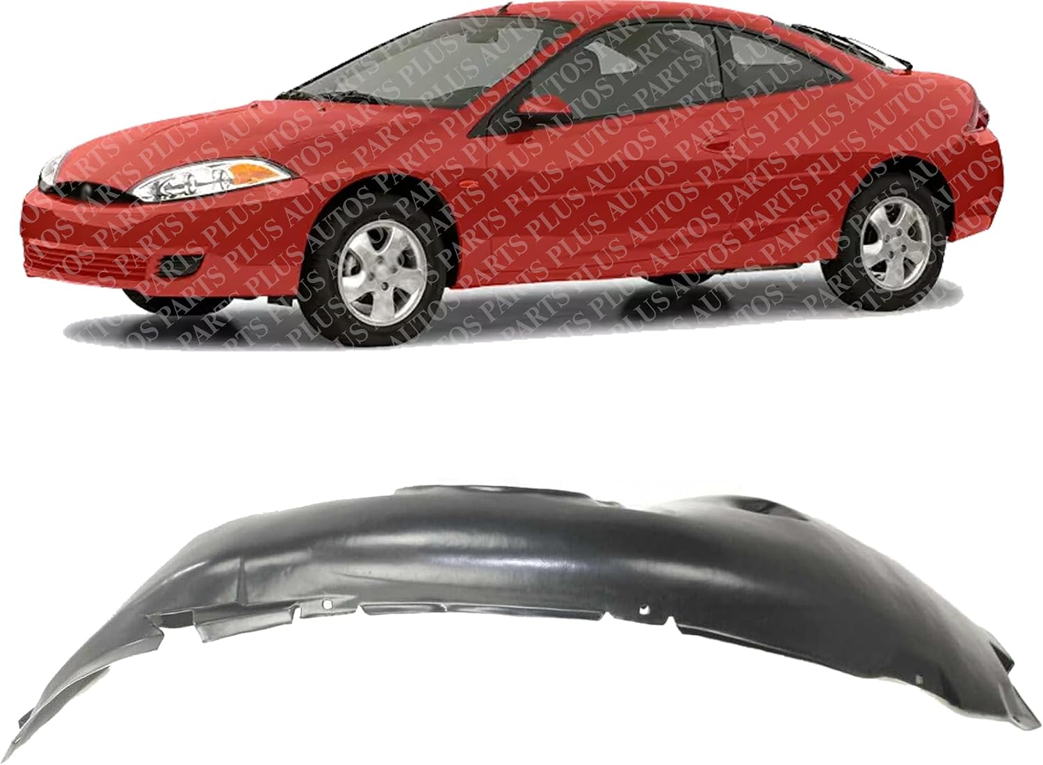 Front Fender Liner Left Driver Side Direct Replacement Compatible With 1999-2002 Mercury Cougar FO1250130 XS8Z16103AA