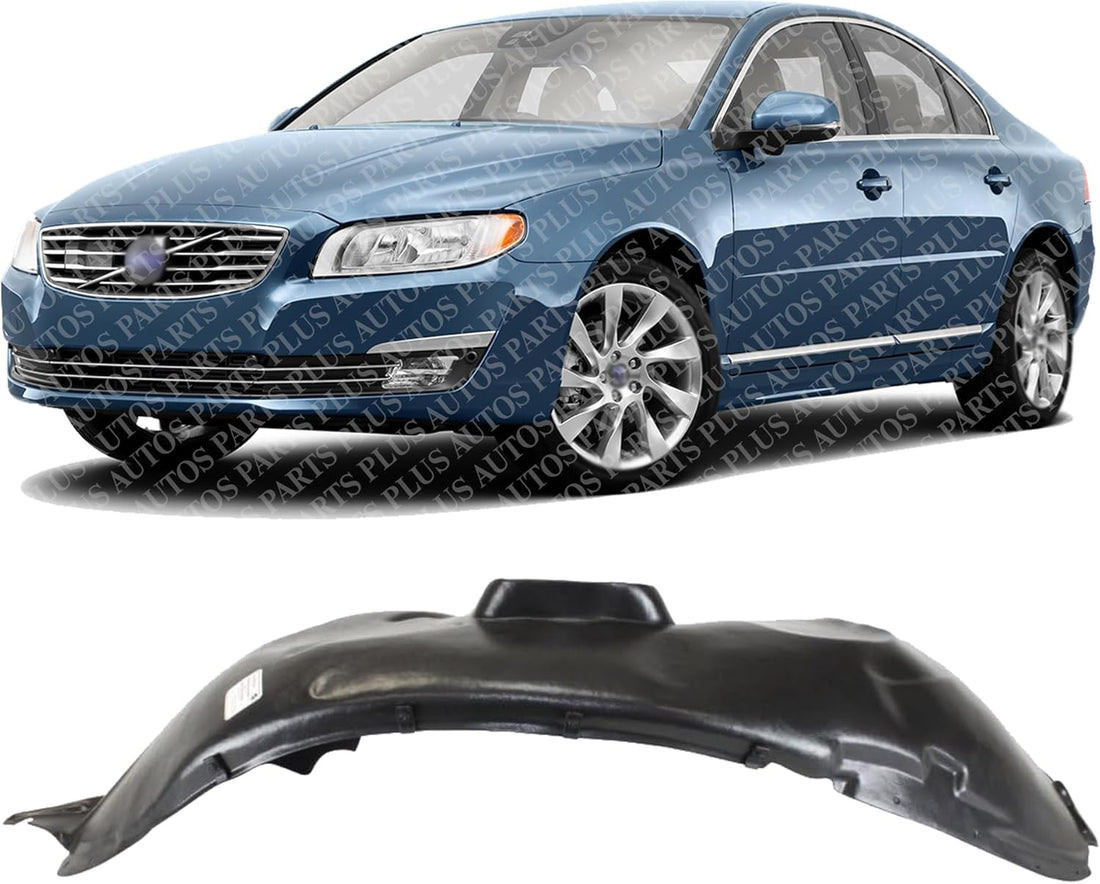 Front Fender Liner Left Driver Side Direct Replacement Compatible With 2007-2014 Volvo S80 / 2008-2010 Volvo V70 VO1248113 307965962