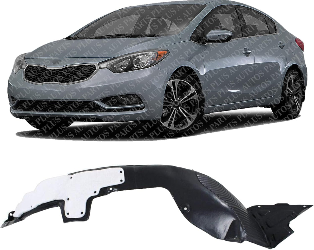 Front Fender Liner Left Driver Side Direct Replacement Compatible With 2014-2016 Kia Forte KI1248122 86811A7000