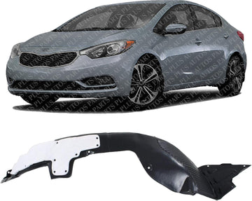 Front Fender Liner Left Driver Side Direct Replacement Compatible With 2014-2016 Kia Forte KI1248122 86811A7000