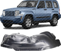 Front Inner Fender Liner Left Driver Side Direct Replacement Compatible With 2008-2012 Jeep Liberty CH1248146 55157411AD