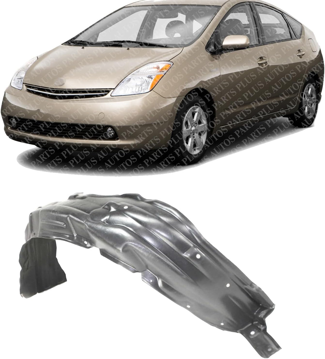 Front Fender Liner Left Driver Side Direct Replacement Compatible With 2004-2009 Toyota Prius TO1250116 5387647020
