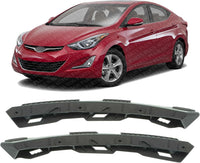 Set Of 2 Front Bumper Outer Bracket Plastic Right Passenger & Left Driver Side Direct Replacement Compatible With 2013-2017 Hyundai Elantra GT HY1033112 HY1032112 86554A5000