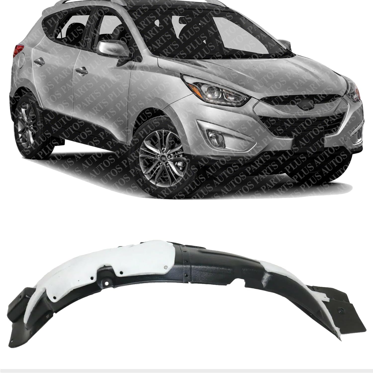 Front Fender Liner Right Passenger Side Direct Replacement Compatible With 2014-2015 Hyundai Tucson HY1249139 868122S600