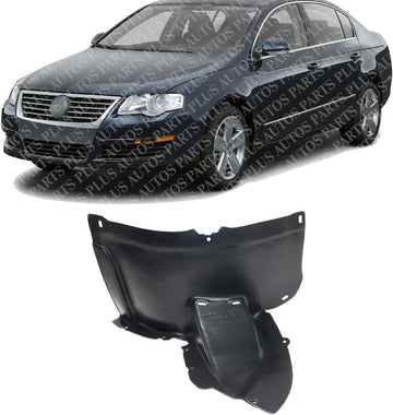 Front Section Fender Liner Left Driver Side Direct Replacement Compatible With 2006-2010 Volkswagen Passat VW1250112 3C0805911B9B9