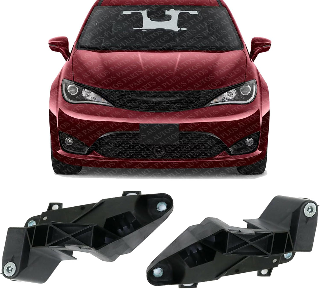 Set of 2 Front Radiator Support Bracket Plastic Right Passenger & Left Driver Side Direct Replacement Compatible with 2017-2023 Chrysler Pacifica / 2020-2022 Voyager CH1225291