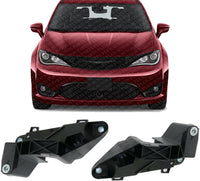 Set of 2 Front Radiator Support Bracket Plastic Right Passenger & Left Driver Side Direct Replacement Compatible with 2017-2023 Chrysler Pacifica / 2020-2022 Voyager CH1225291