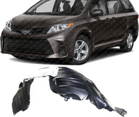 Front Fender Liner With Insulation Foam & Extension Sheet Left Driver Side Direct Replacement Compatible With 2011-2020 Toyota Sienna TO1248167 TO1248230 5380608020 5380608040