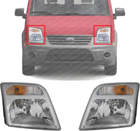 Set Of 2 Front Headlight Assembly Halogen Right Passenger & Left Driver Side Direct Replacement Compatible With 2010-2013 Ford Transit Connect FO2502296 FO2503296 9T1Z13008D