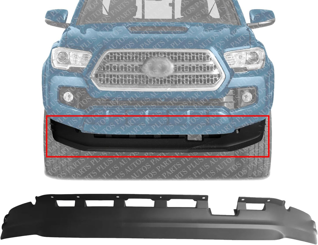 Front Bumper Lower Valance Spoiler Panel Textured Direct Replacement Compatible With 2016-2023 Toyota Tacoma TO1093130 5385104070