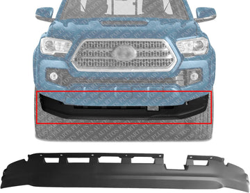 Front Bumper Lower Valance Spoiler Panel Textured Direct Replacement Compatible With 2016-2023 Toyota Tacoma TO1093130 5385104070