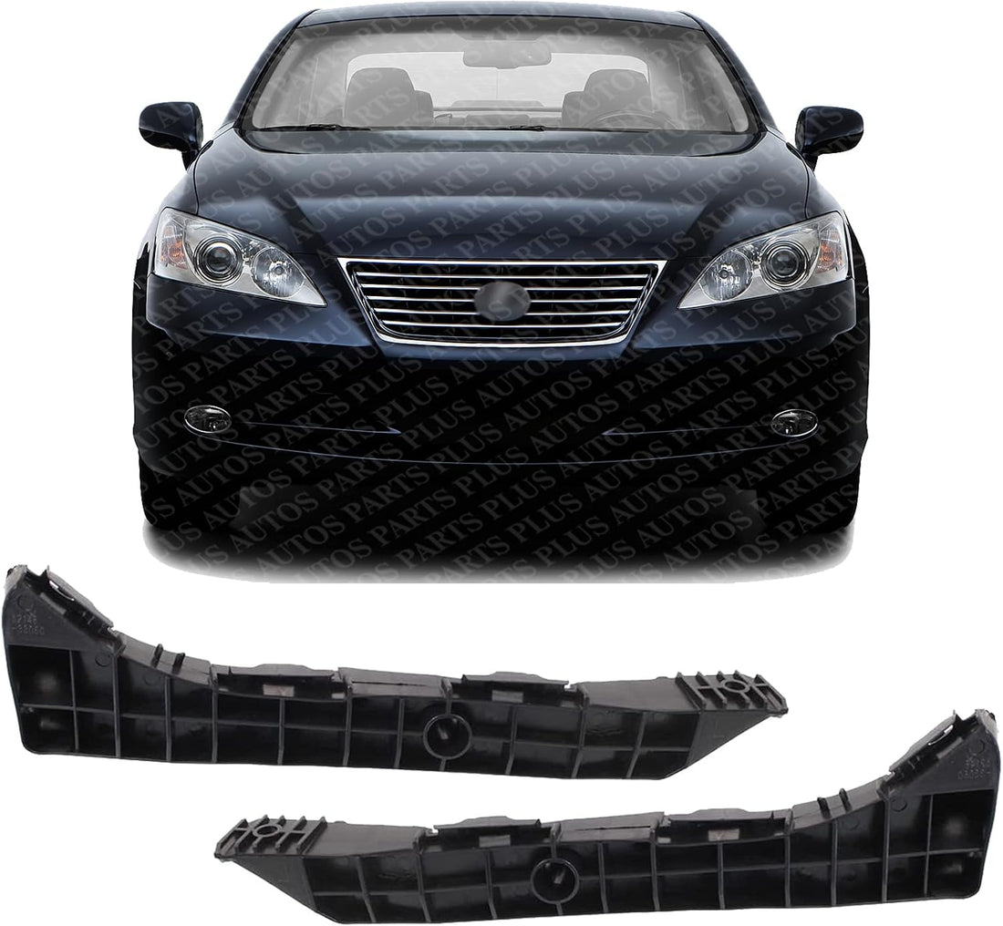 Set Of 2 Front Bumper Stay Bracket Plastic Right Passenger & Left Driver Side Direct Replacement Compatible With 2007-2012 Lexus ES350 LX1043107 LX1042107 5214533050 5214633050