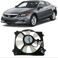 A/C Condenser Cooling Fan Assembly Right Passenger Side Direct Replacement Compatible with 2008-2012 Honda Accord / 2013-2015 Acura RDX HO3113127 38616R70A01-PFM