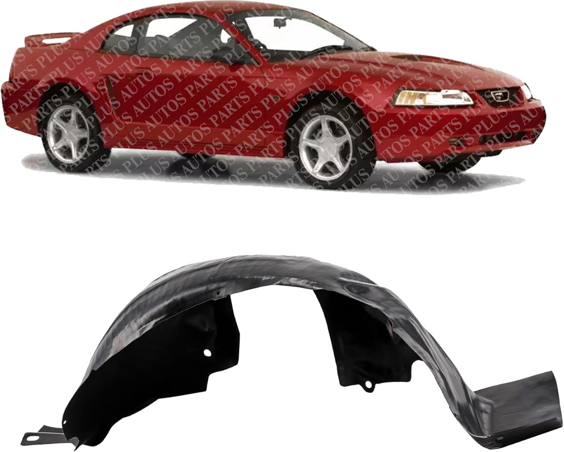 Front Fender Liner Right Passenger Side Direct Replacement Compatible With 1994-1988 Ford Mustang FO1251110 F4ZZ16102B