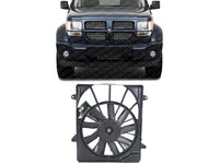 Front Radiator Fan Shroud Assembly Direct Replacement Compatible with 2007-2011 Dodge Nitro CH3115153 68003974AB