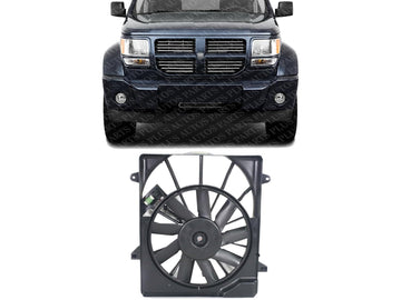 Front Radiator Fan Shroud Assembly Direct Replacement Compatible with 2007-2011 Dodge Nitro CH3115153 68003974AB