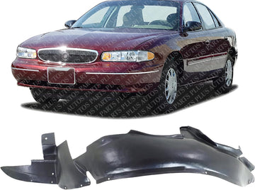 Front Fender Liner Left Driver Side Direct Replacement Compatible with 1997-2005 Buick Century / 1997-2004 Regal GM1248109 10430449