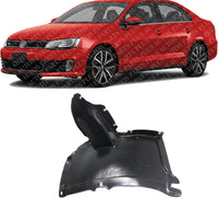 Front Fender Liner Right Passenger Side Direct Replacement Compatible With 2010-2014 Volkswagen Golf/Jetta VW1248133 1K9805911
