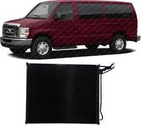 Front A/C Condenser Aluminum Core Direct Replacement Compatible With 1997-2007 Ford E-Series Econoline Van FO3030194 6C2Z19712BA