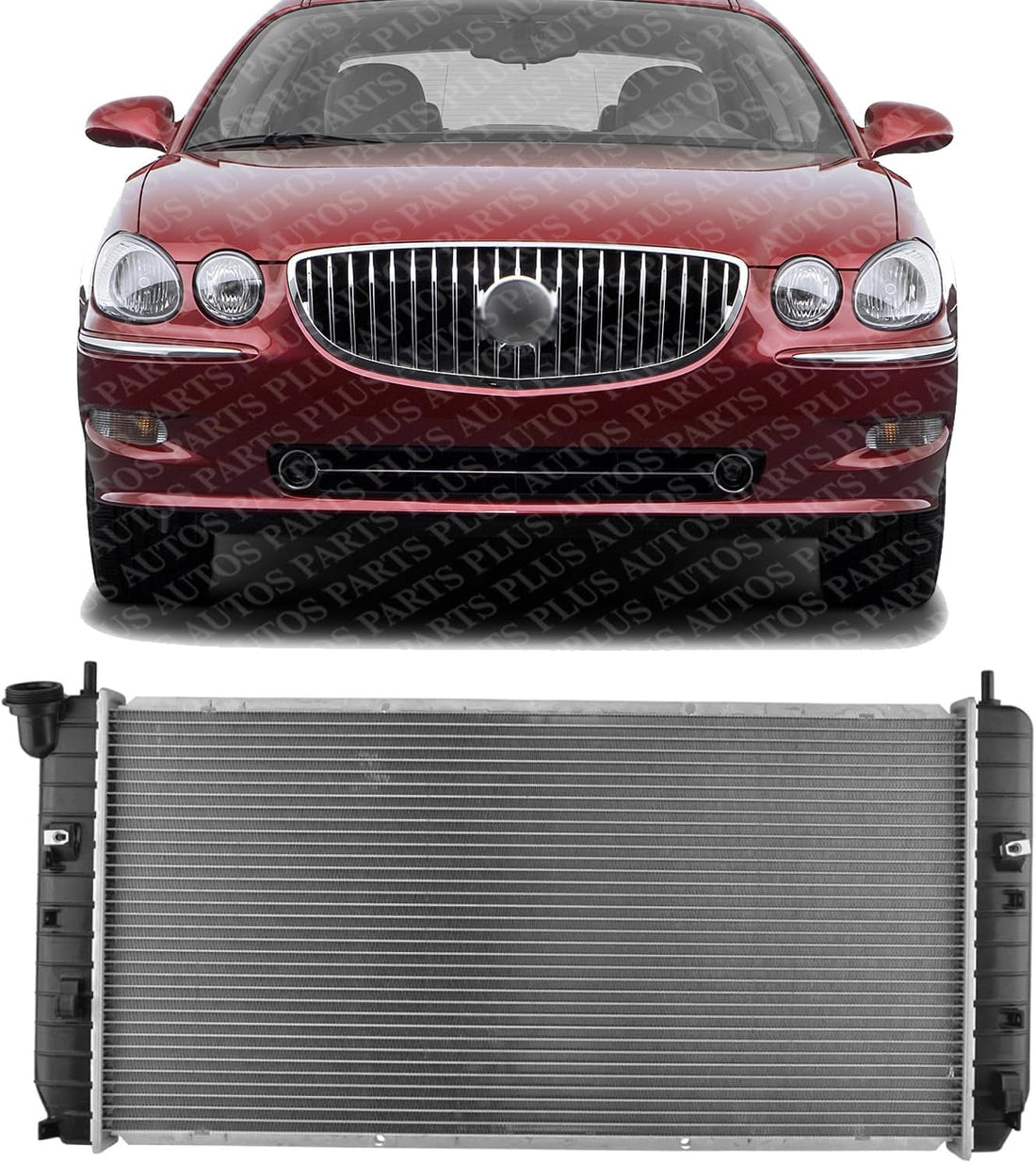 Front Radiator Aluminum Core Direct Replacement Compatible With 2006-2008 Buick Lucerne GM3010492 25772258