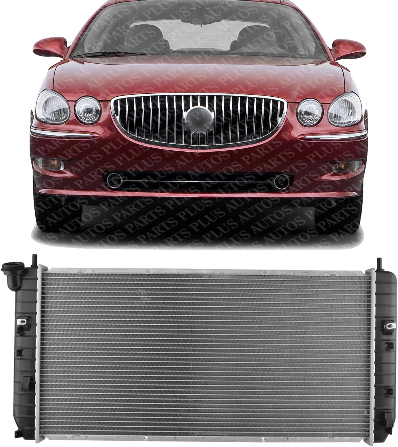Front Radiator Aluminum Core Direct Replacement Compatible With 2006-2008 Buick Lucerne GM3010492 25772258