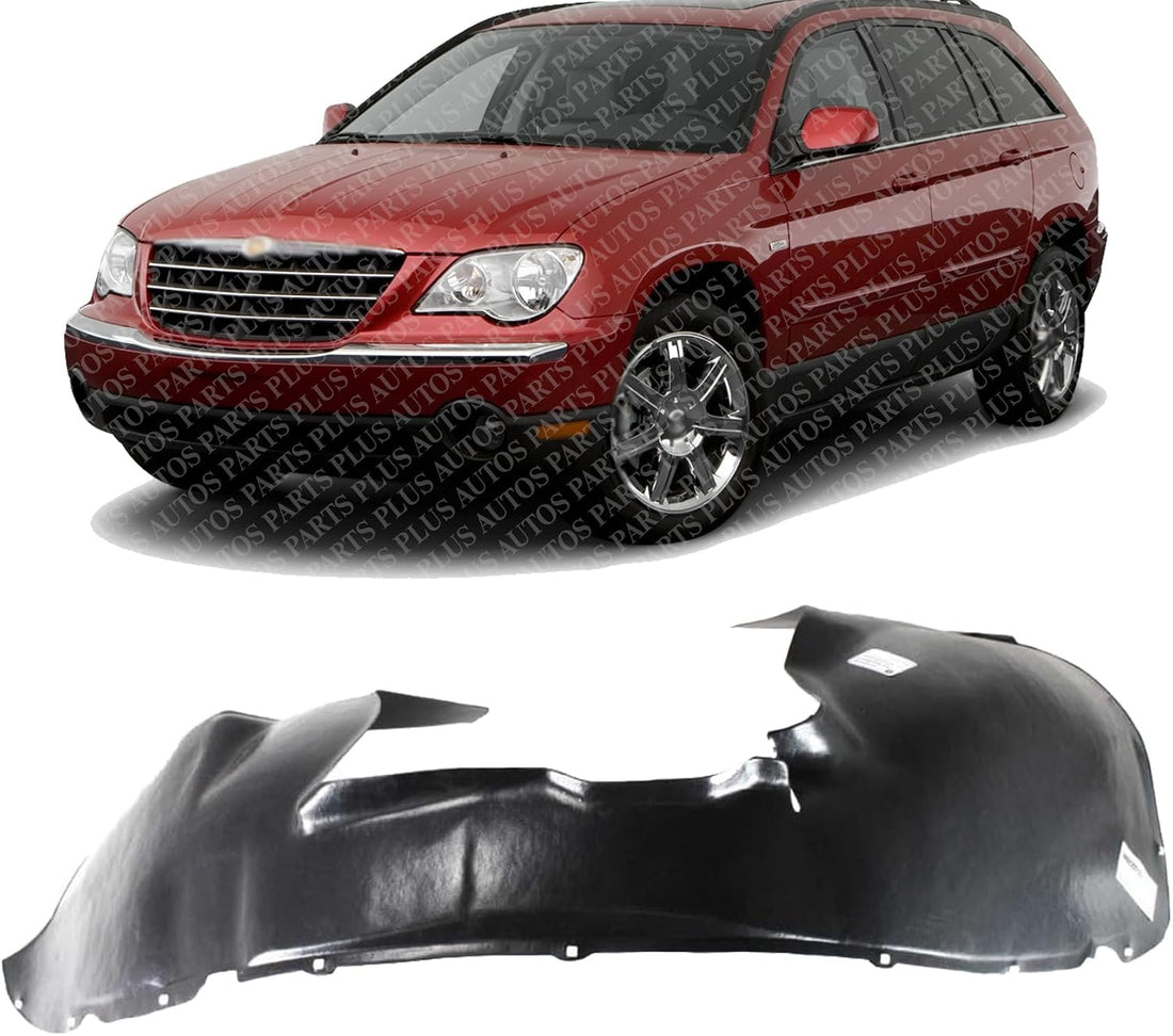 Front Fender Liner Left Driver Side Direct Replacement Compatible With 2004-2008 Chrysler Pacifica CH1248138 4857647AH