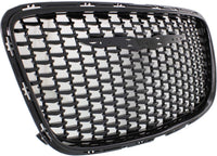 Front Grille Assembly Shiny Black Shell And Insert Direct Replacement Compatible With 2015-2022 Chrysler 300 CH1200393 5SW18DX8AE