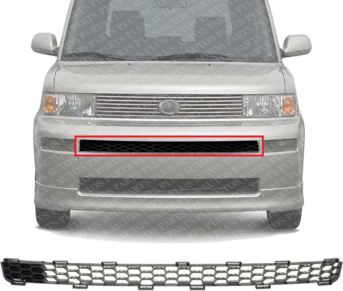 Front Bumper Upper Grille Textured Plastic Direct Replacement Compatible With 2004-2006 Scion XB SC1036100 5311452020