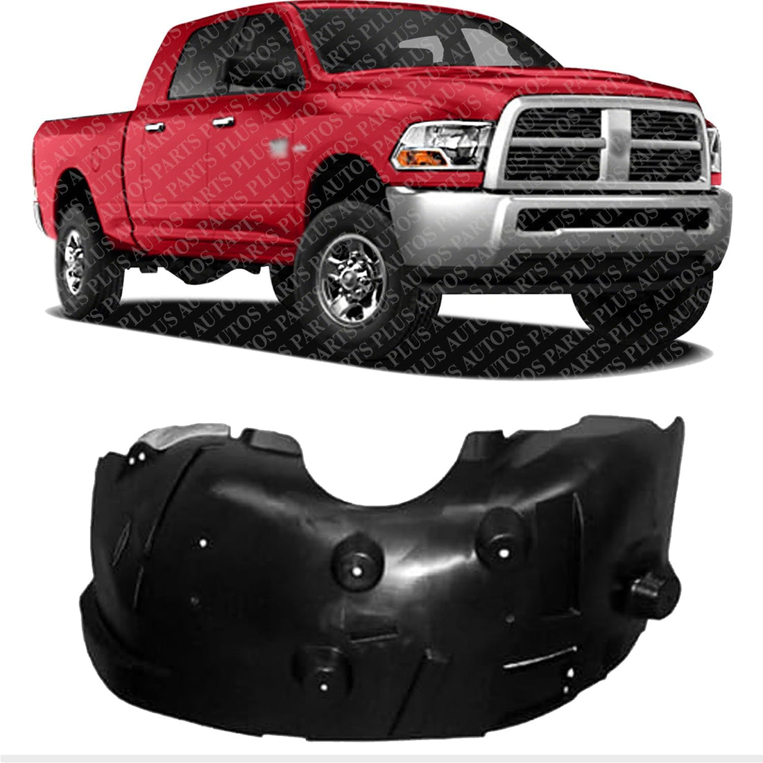 Front Fender Liner Right Passenger Side Direct Replacement Compatible With 2010-2012 Dodge Ram 2500 3500 CH1249158 55372888AG