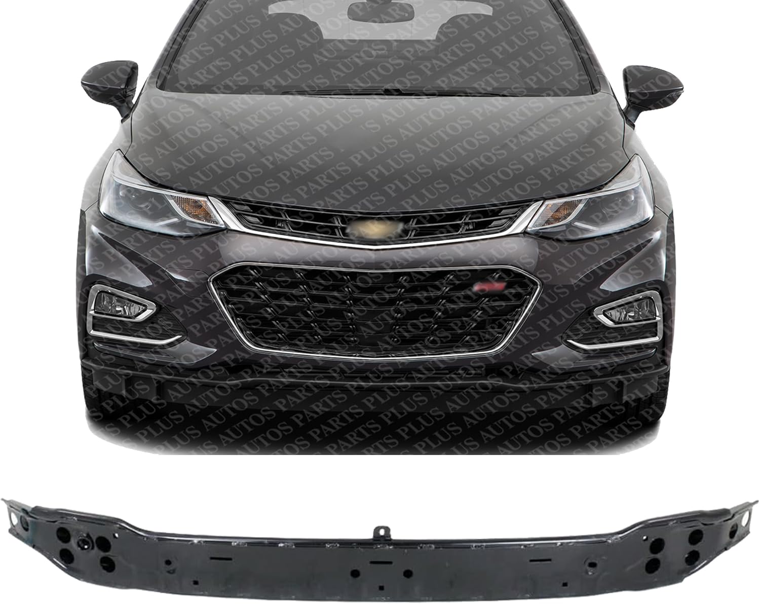 Front Bumper Reinforcement Steel Direct Replacement Compatible With 2016-2019 Chevrolet Cruze GM1006693 39059599
