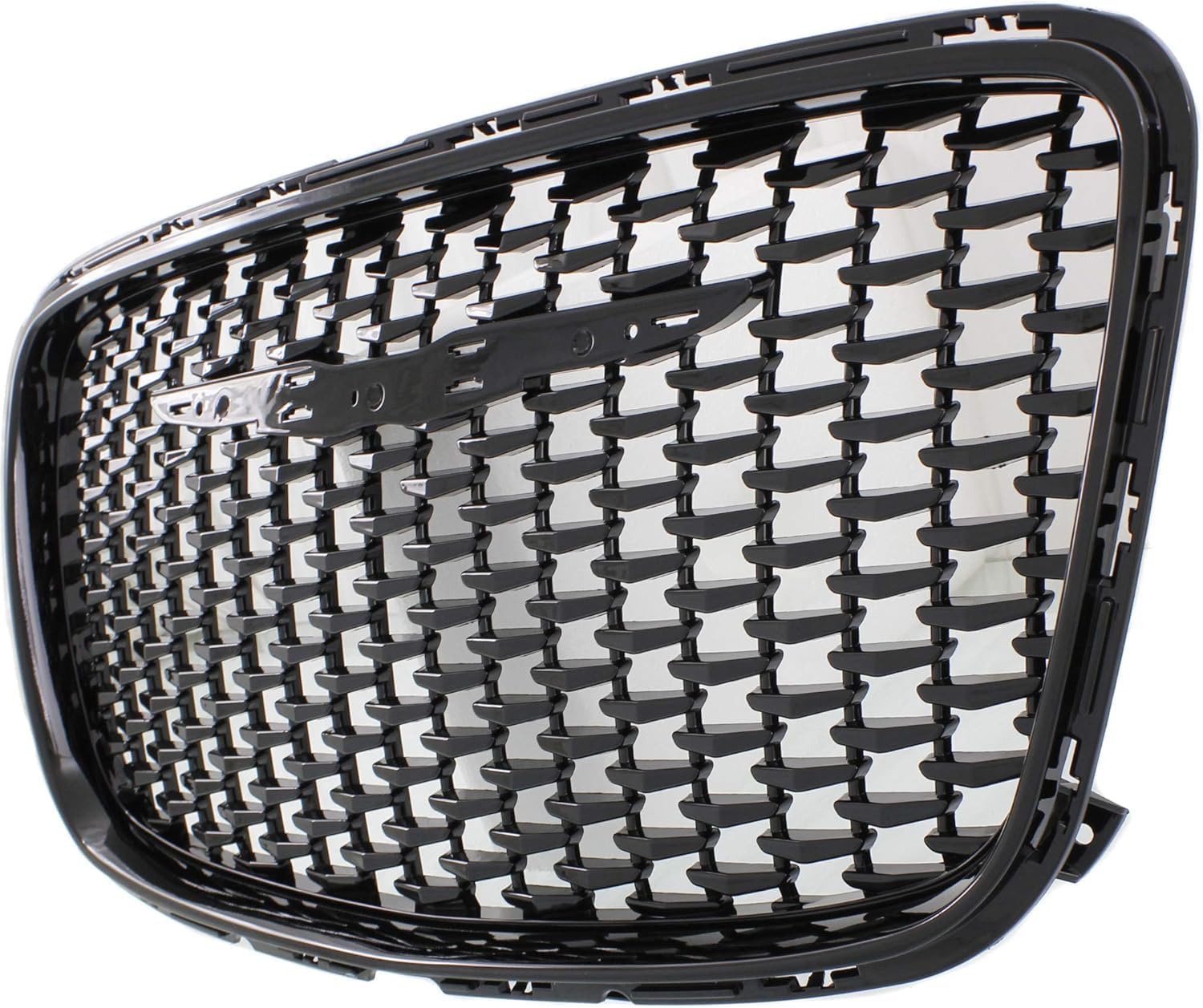 Front Grille Assembly Shiny Black Shell And Insert Direct Replacement Compatible With 2015-2022 Chrysler 300 CH1200393 5SW18DX8AE