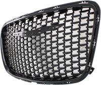Front Grille Assembly Shiny Black Shell And Insert Direct Replacement Compatible With 2015-2022 Chrysler 300 CH1200393 5SW18DX8AE